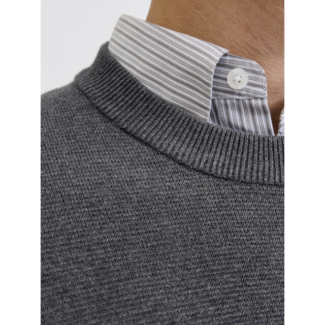 Jack & Jones Jprblamilano stitch knit crew neck sn antraciet 5219.85.0029 large