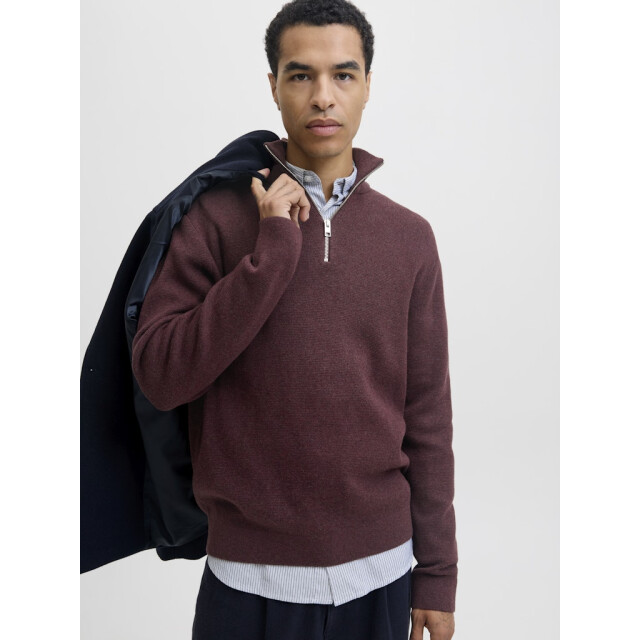 Jack & Jones Jprblamilano stitch knit half zip sn bordeaux 5219.47.0004 large