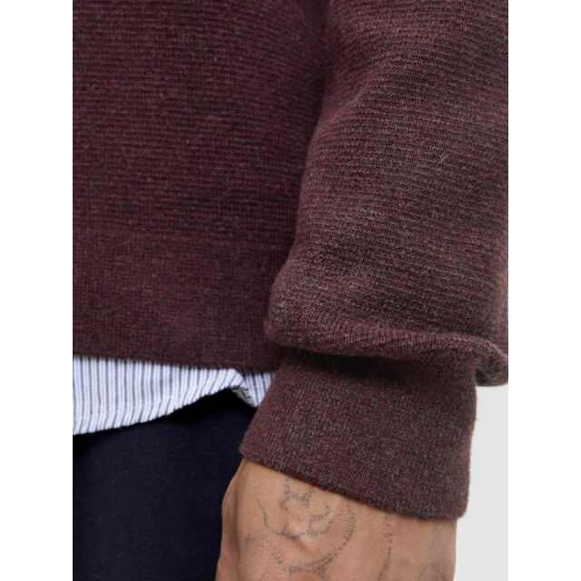 Jack & Jones Jprblamilano stitch knit half zip sn bordeaux 5219.47.0004 large