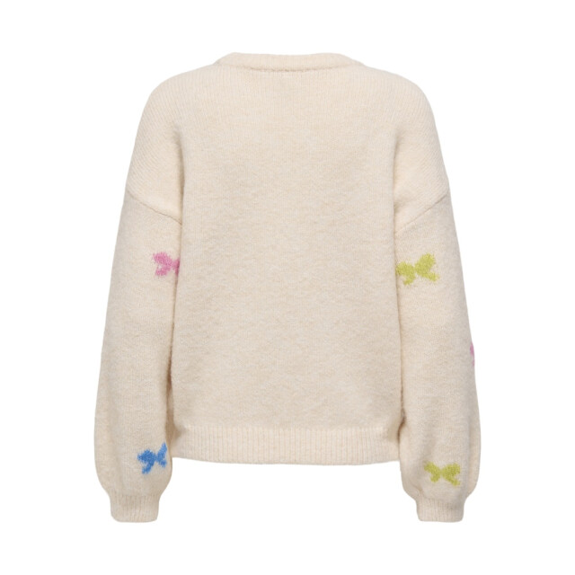 Only Onlbrunhilda life ls bow o-neck knt ecru dessin 4219.08.0024 large
