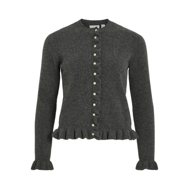 Vila Vijacia o-neck ls frill knit cardibfs melee 4249.87.0033 large