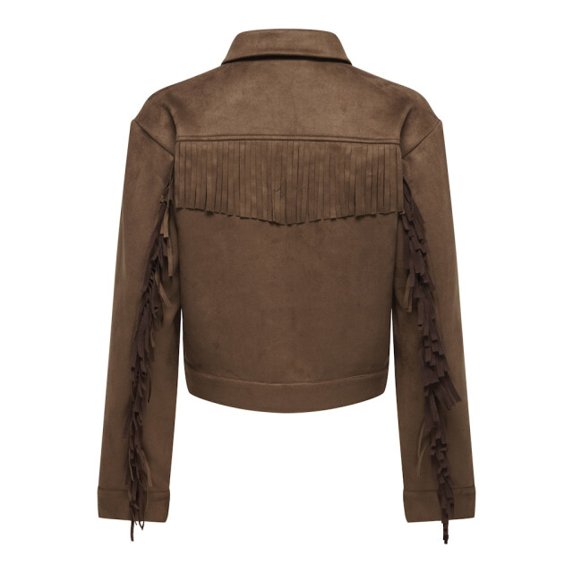 Only Lva ls faux suede frill jacket cognac 4279.75.0004 large