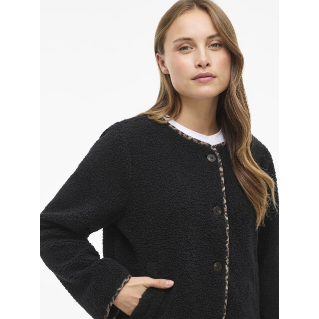 Vila Viada printed piping teddy jacket - 4279.80.0025 large