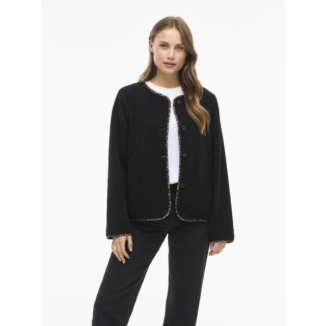 Vila Viada printed piping teddy jacket - 4279.80.0025 large