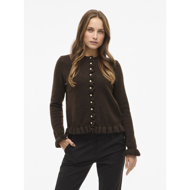 Vila Vijacia o-neck ls frill knit cardibfs - 4249.70.0021 large