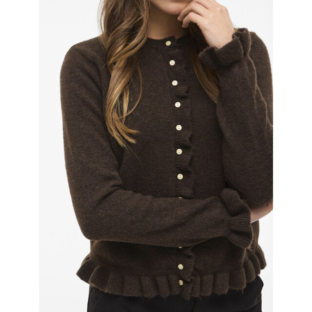 Vila Vijacia o-neck ls frill knit cardibfs - 4249.70.0021 large