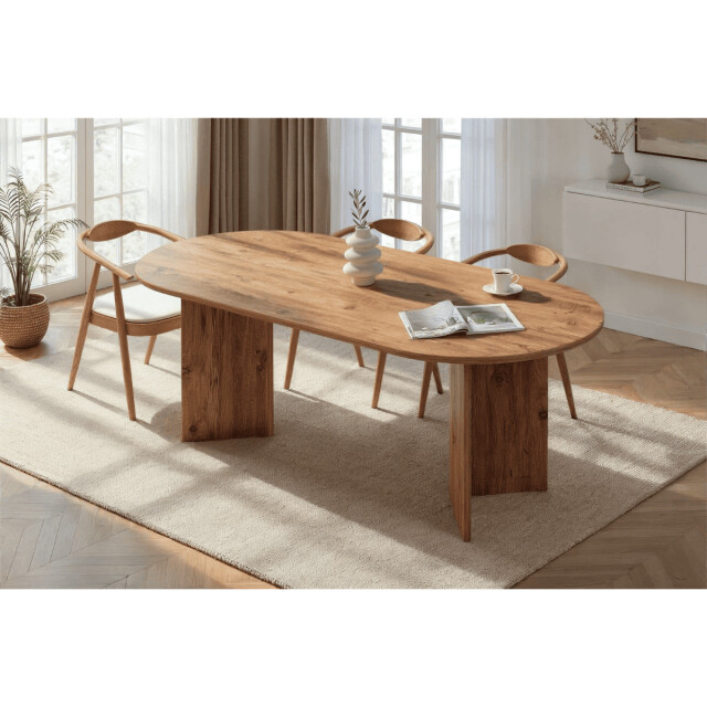 CaliCosy Eettafel met ovale blad l200 cm charlie 3380264 large