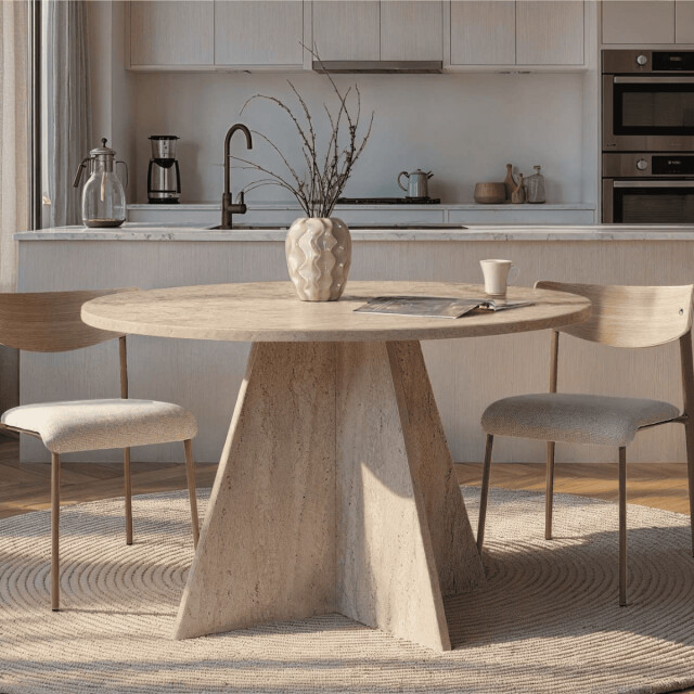 CaliCosy Eettafel met ronde blad d120 cm aria 3380261 large