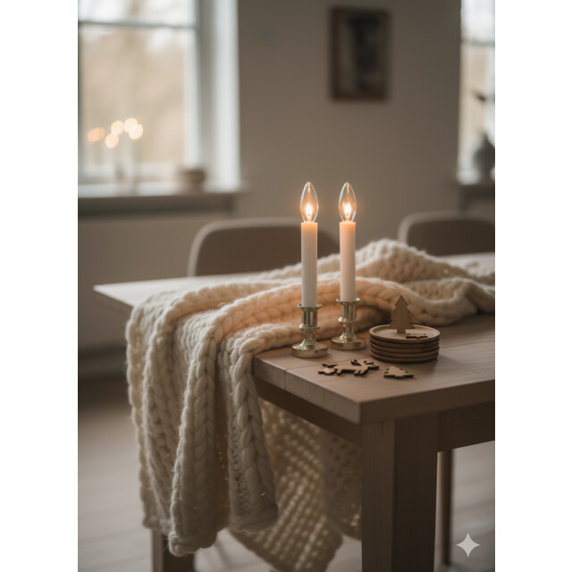 CaliCosy Set van 8 batterij-aangedreven kaarsenhouders voor de kersttafel 2928251 large