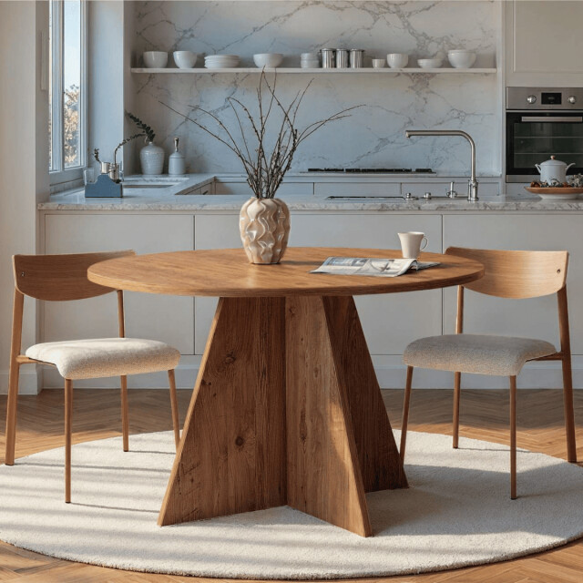 CaliCosy Eettafel met ronde blad d120 cm aria 3380259 large