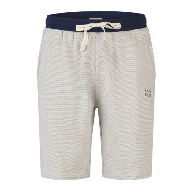 Phil & Co Heren korte pyjama set shortama donkerblauw/grijs gestreept PH-517-02 large