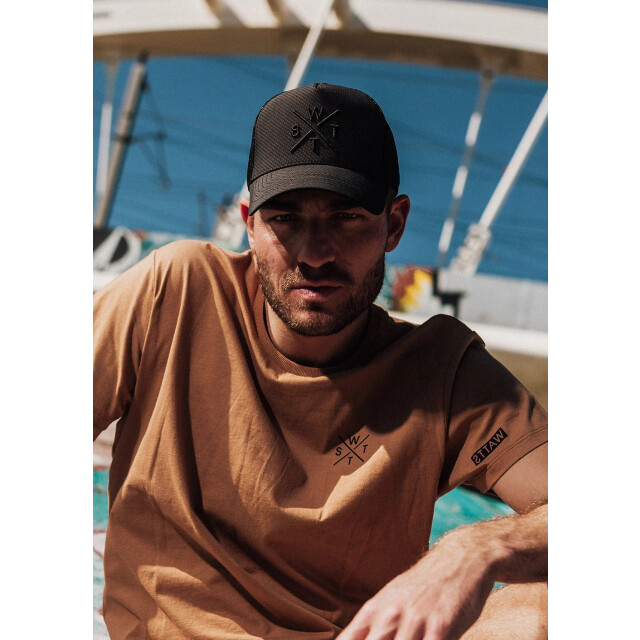 WATTS Unisex cap tribe logo effen donkergrijs/zwart 1TRIBE large