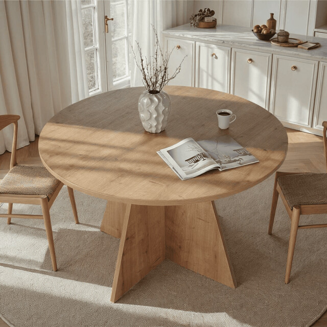 CaliCosy Eettafel met ronde blad d120 cm aria 3380260 large