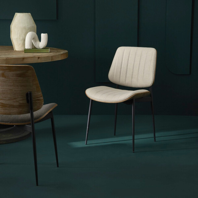 Signature Set van 6 stoelen in gewatteerde stof h82,5 cm giselle 3066917 large