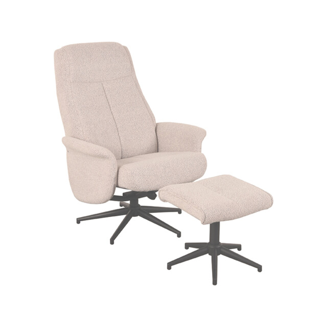 Label51 Fauteuil bergen naturel boucle incl. ottoman 3183600 large