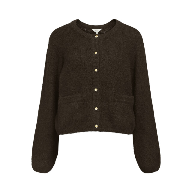 Object objsaggia re l/s knit cardigan noos 23046886 seal brown 06712.840.0147 large