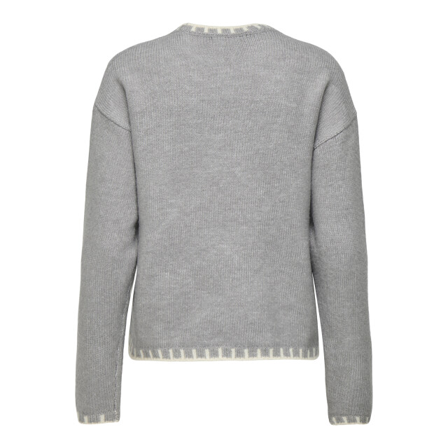 Jacqueline de Yong silja l/s on contrast pullover k 15361187 december sky 06712.210.0031 large