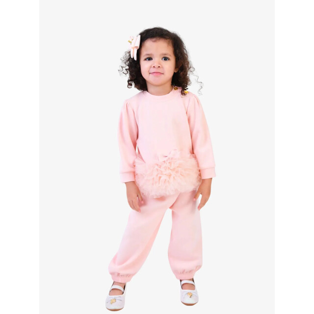 Angels Face Meisjes baby joggingpak deonne tulle trim DEONNE-TULLE-TRIM-BABY-TRACKSUIT-BLUSH-PINK large