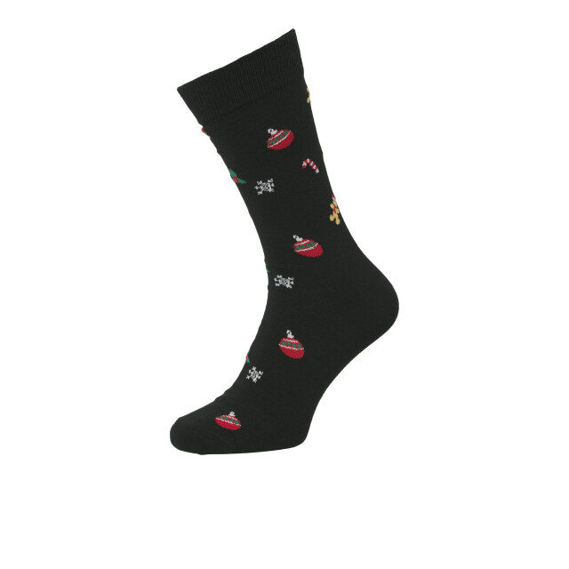 Jack & Jones Heren kerst giftbox sokken + boxershorts jacmistletoe zwart/donkergroen 12285134-Black large