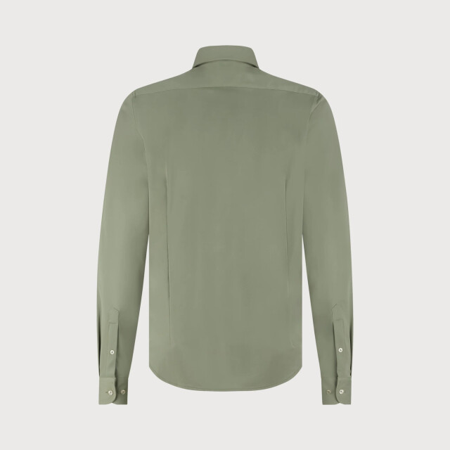 Blue Industry Het uni stretch overhemd | 6004.52-KHAKI large