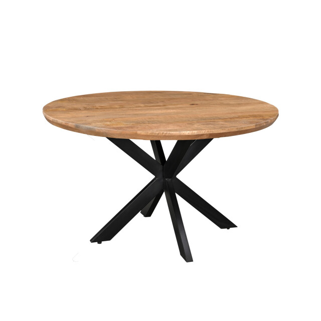 Livingfurn eetkamertafel jesper round 150cm mangohout / gecoat staal 2926174 large