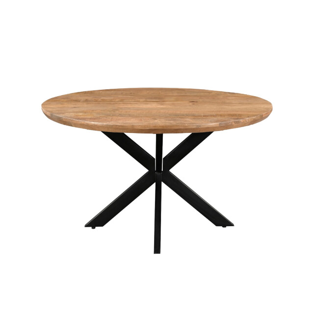 Livingfurn eetkamertafel jesper round 150cm mangohout / gecoat staal 2926174 large
