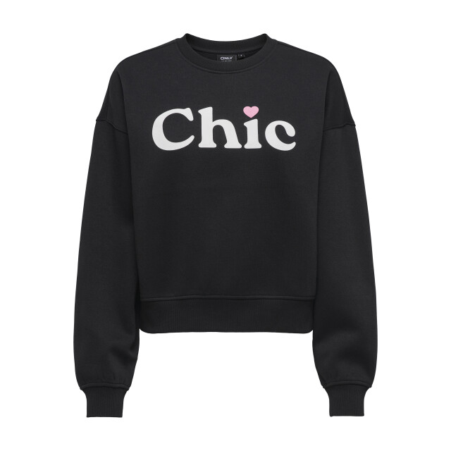 Only Onlbest l/s print crew neck swt 15357681 large