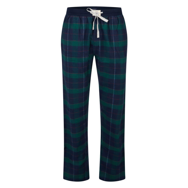 Happy Shorts Heren pyjama broek lang donkerblauw/groen geruit flanel HS-1207-HSM-25-5 large