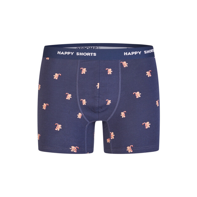 Happy Shorts Heren boxershorts kerst 2-pack donkerblauw/grijs HS-J-1201 large