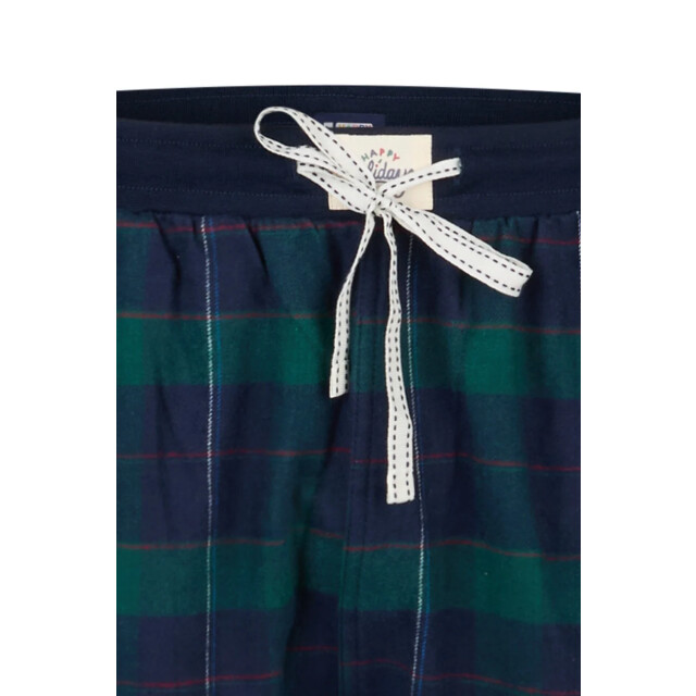 Happy Shorts Heren pyjama broek lang donkerblauw/groen geruit flanel HS-1207-HSM-25-5 large