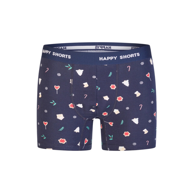 Happy Shorts Heren boxershorts kerst 2-pack donkerblauw/groen HS-J-1199 large