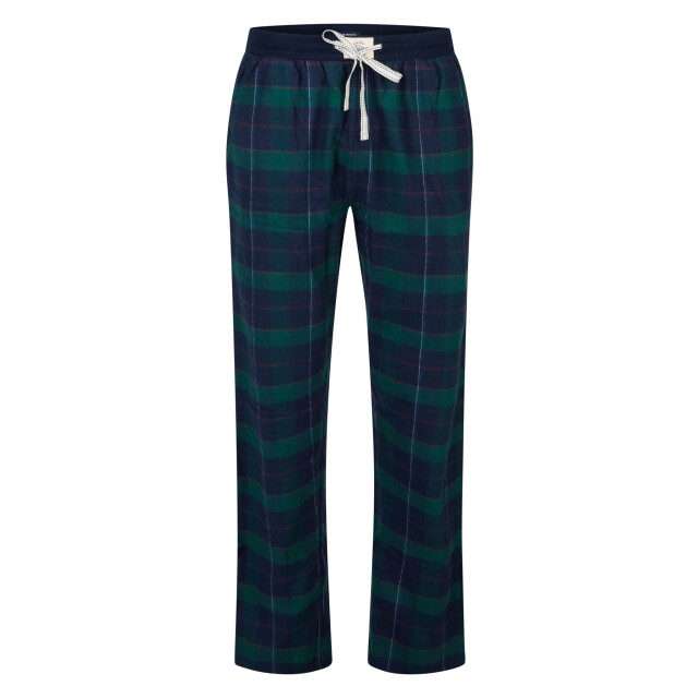 Happy Shorts Heren pyjama broek lang donkerblauw/groen geruit flanel HS-1207-HSM-25-5 large
