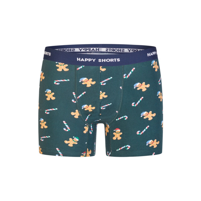 Happy Shorts Heren boxershorts kerst 2-pack groen/donkerblauw HS-J-1200 large