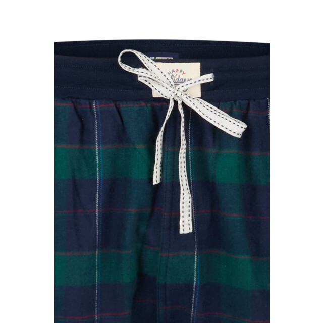 Happy Shorts Heren pyjama broek lang donkerblauw/groen geruit flanel HS-1207-HSM-25-5 large