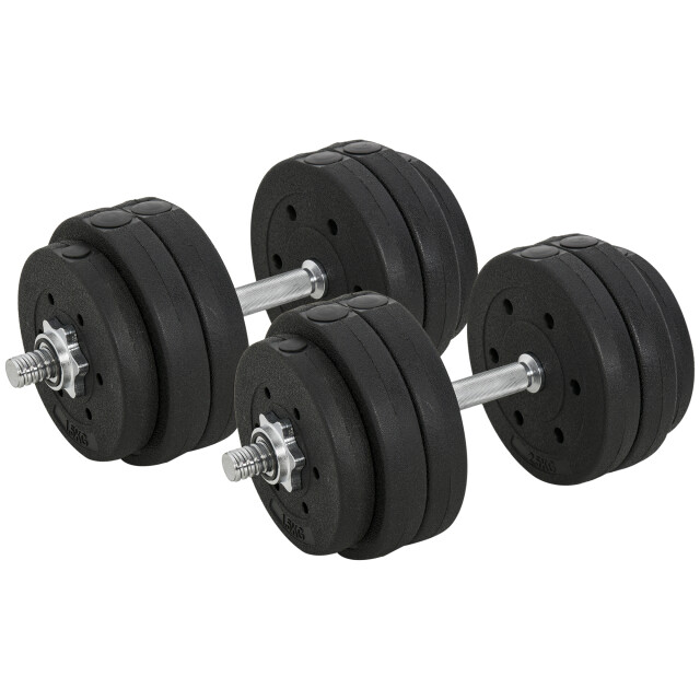 4goodz Homcom halterset 30kg thuistraining dumbels 3388037 large