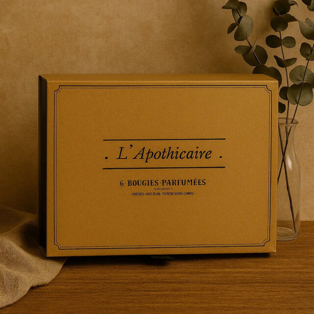 WDMT Luxe geurkaarsen geschenkset – 6 kaarsen in beige cadeaubox 3386391 large