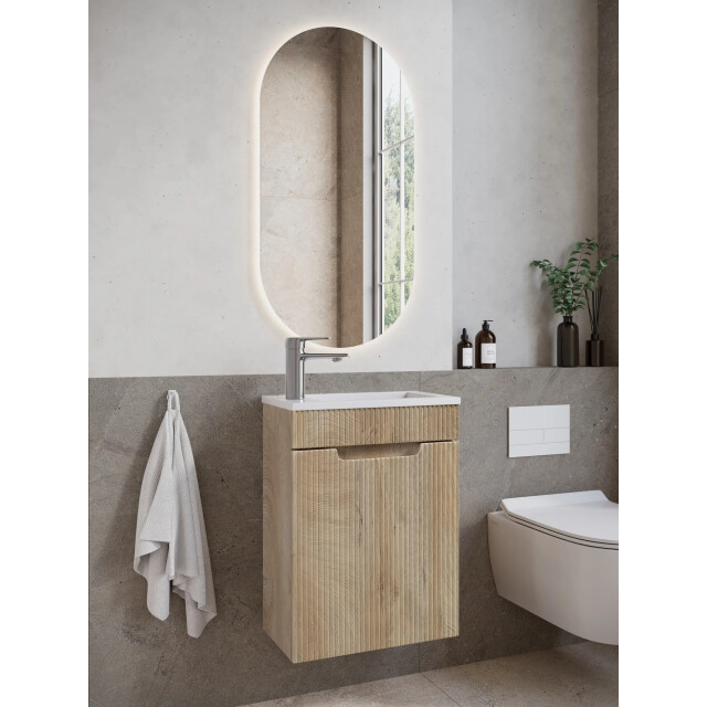Badplaats Toiletmeubel thermis 40 x 22 cm licht fonteinmeubel met 3181029 large