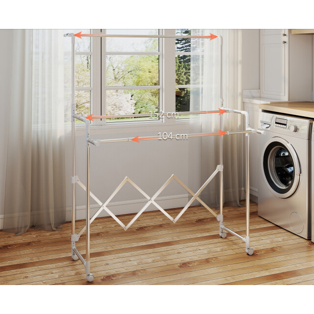 4goodz Metalen kledingrek verrijdbaar garderobestandaard uitschuifbaar 3388061 large