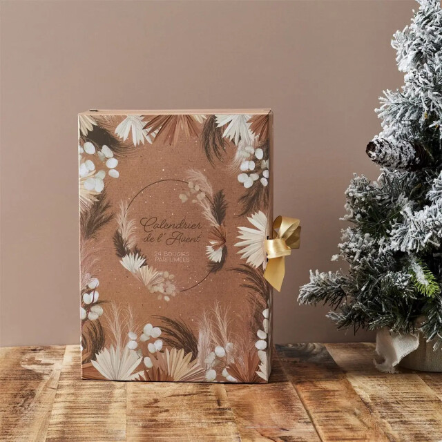 WDMT Kerstmis adventskalender 34 x 25 x 14 cm beige 3386378 large