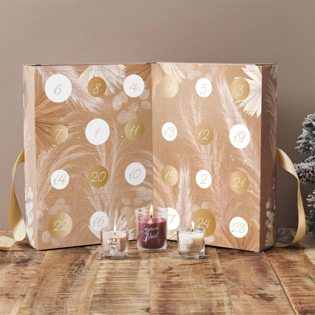 WDMT Kerstmis adventskalender 34 x 25 x 14 cm beige 3386378 large