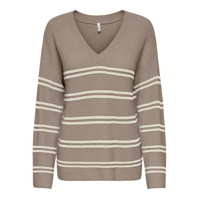 Only Onlibi ls stripe v-neck cc knt 15360753 large