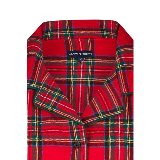 Happy Shorts Dames nachthemd lange mouw flanel geruit HS-1205-HSW-25-13 large