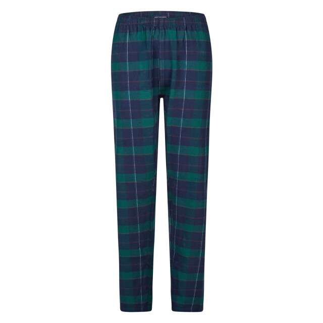 Happy Shorts Dames kerst pyjama set shirt + broek blauw/groen geruit flanel HS-1203-HSW-25-9 large