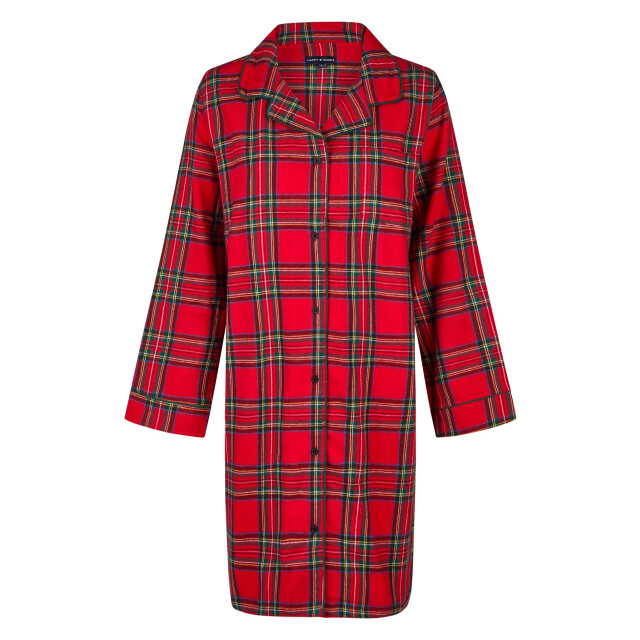Happy Shorts Dames nachthemd lange mouw flanel geruit HS-1205-HSW-25-13 large