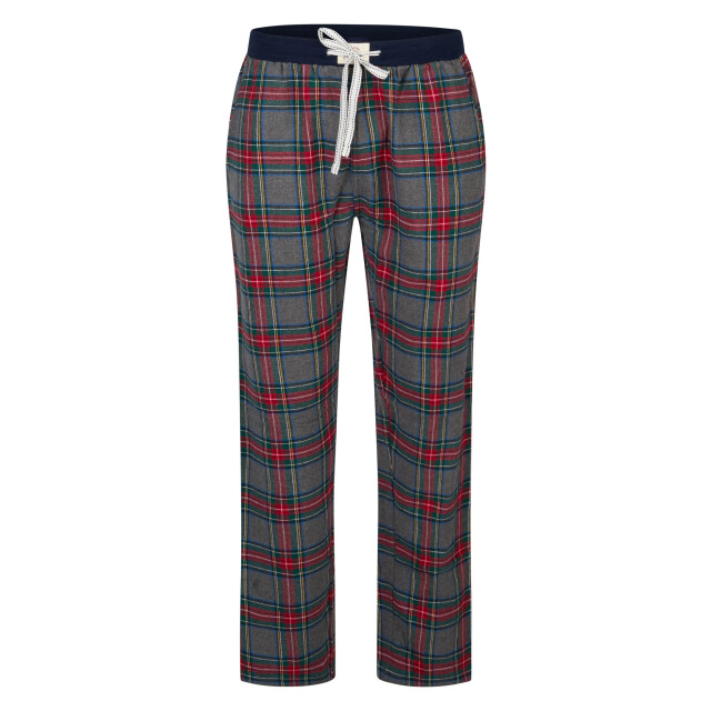 Happy Shorts Heren pyjama broek lang grijs/rood geruit flanel HS-1207-HSM-25-3 large