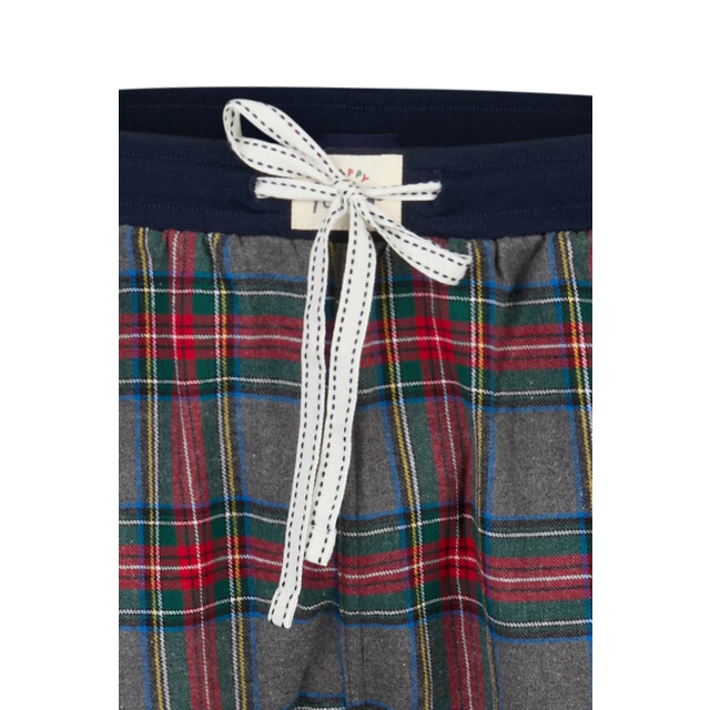 Happy Shorts Heren pyjama broek lang grijs/rood geruit flanel HS-1207-HSM-25-3 large