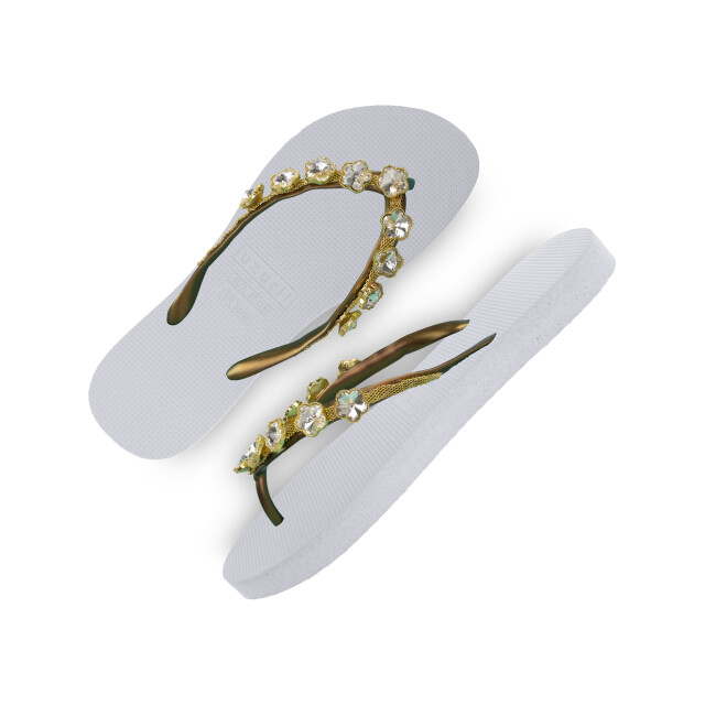 Uzurii Chrystal flower dames slippers, , maat: 18.622.35 large