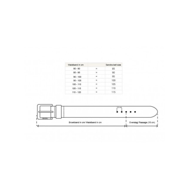 Sendra Riemen 7336-02 12996425 Bruin|90 large