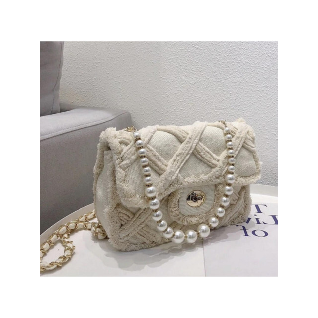 The Dezzy Factory Pearly tas | met twee ceinturen 18890185 Beige|One size large