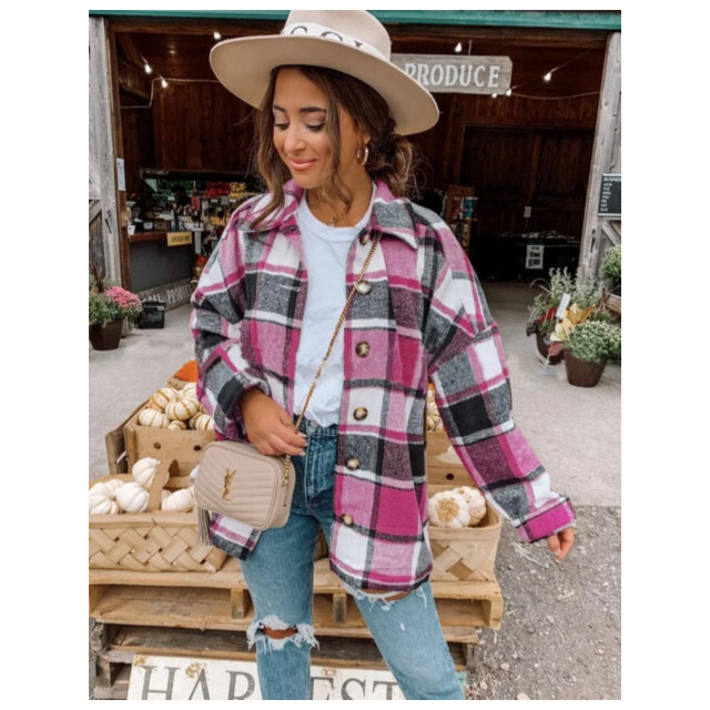 The Dezzy Factory Laticia blouse jacket 18873613 Roze|One size large